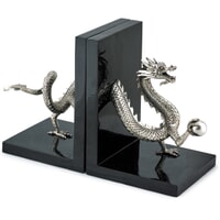 AP401 - Silverplated Dragon Bookends 0