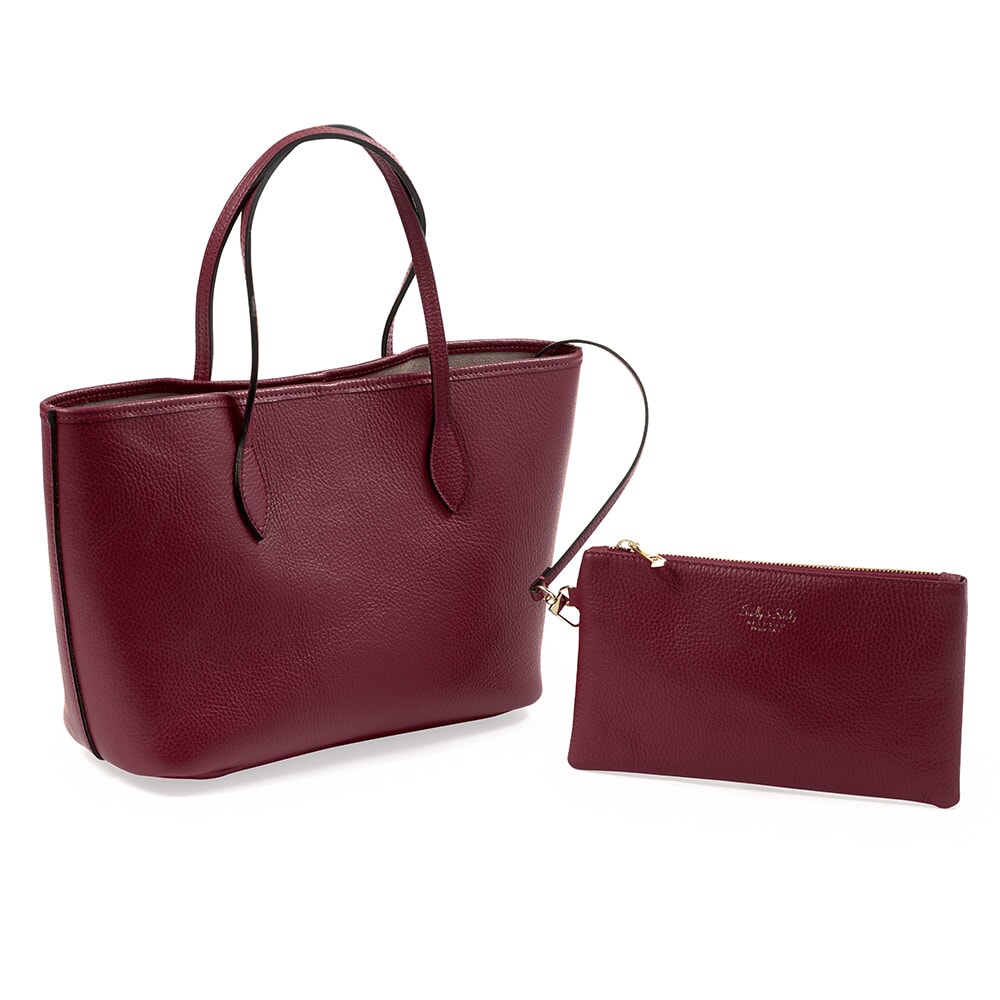 Italian Leather Small Shopping Bag