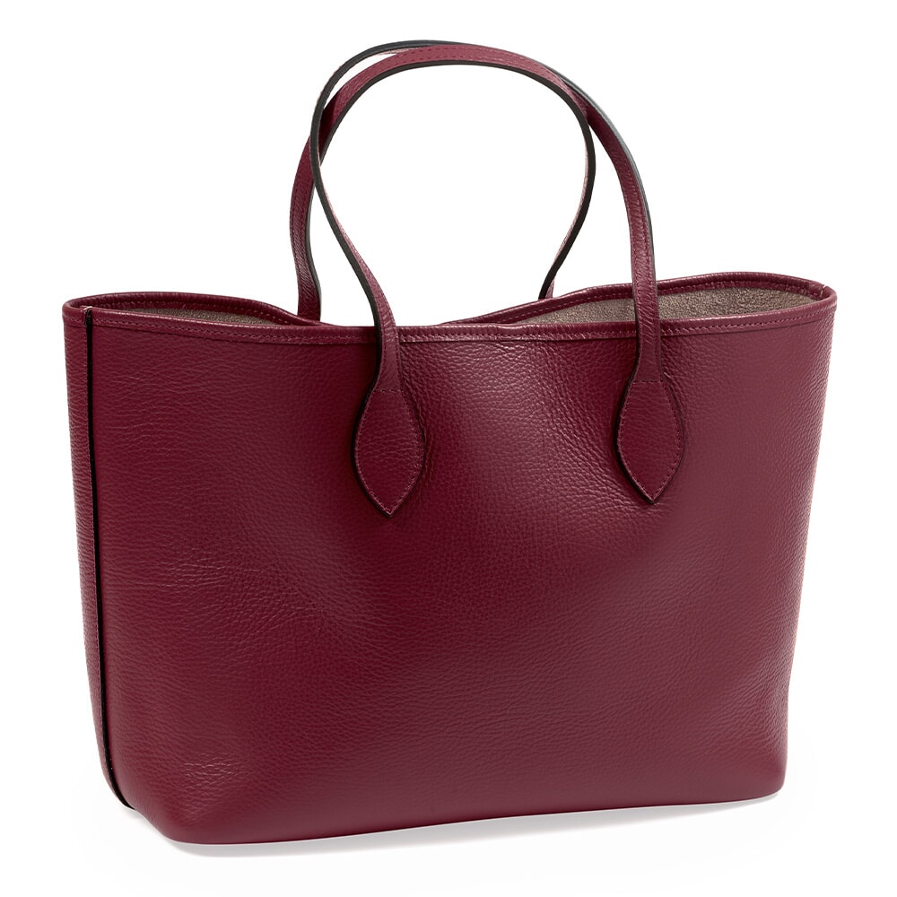 Italian Leather Small Shopping Bag