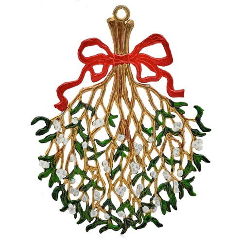AR387 - Pewter Mistletoe Ornament 0