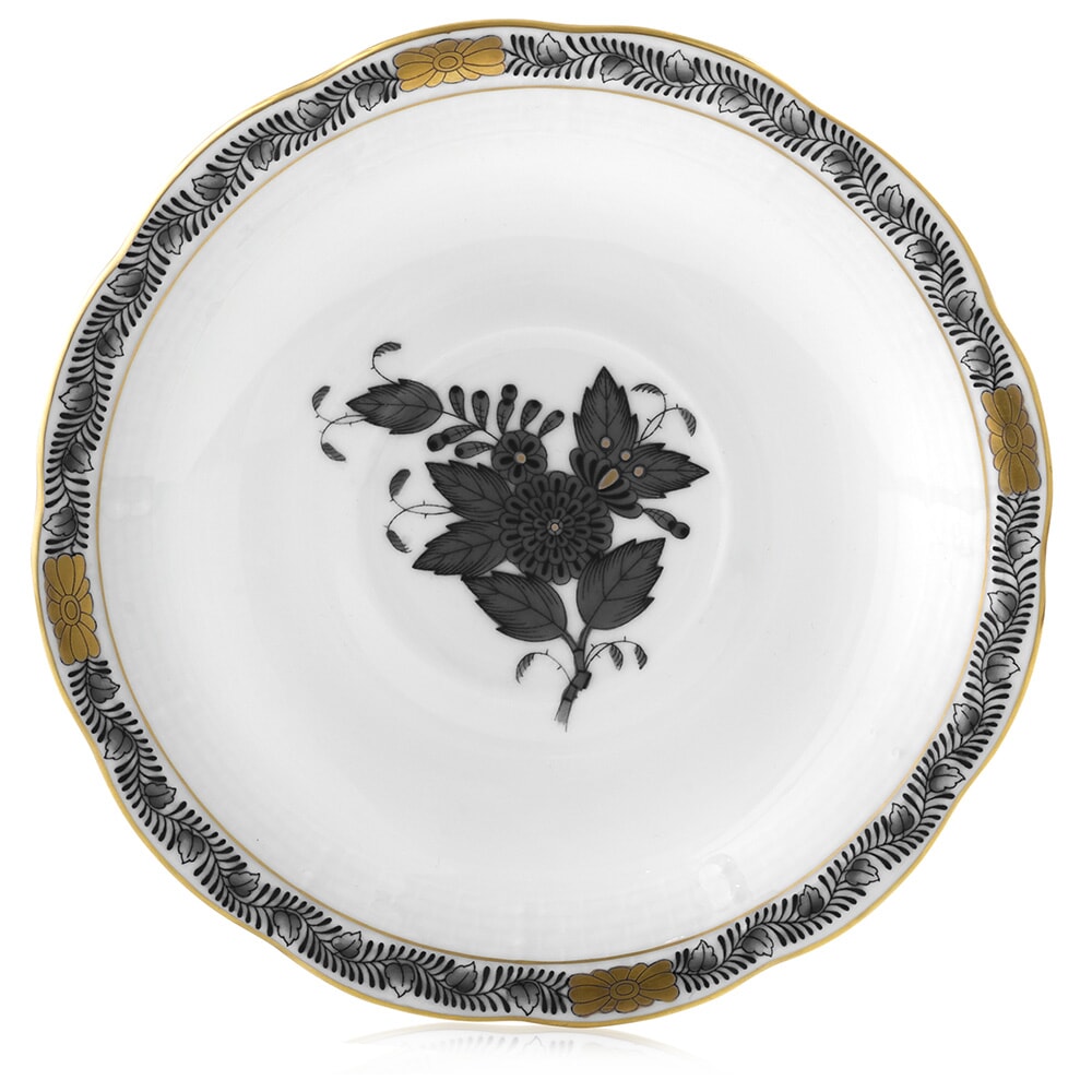 Herend Chinese Bouquet Black Tea Saucer