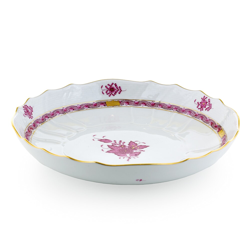 Herend Chinese Bouquet Raspberry Open Vegetable Dish