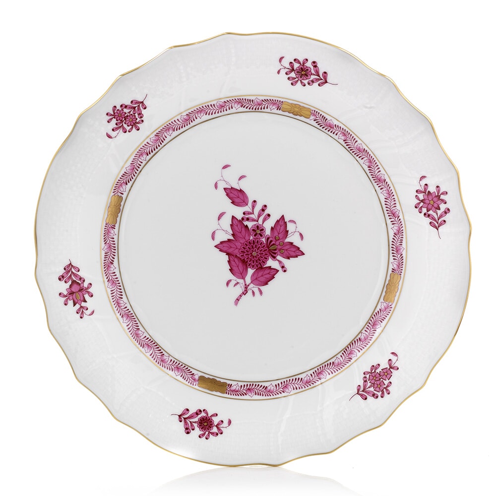 Herend Chinese Bouquet Raspberry Dinner Plate