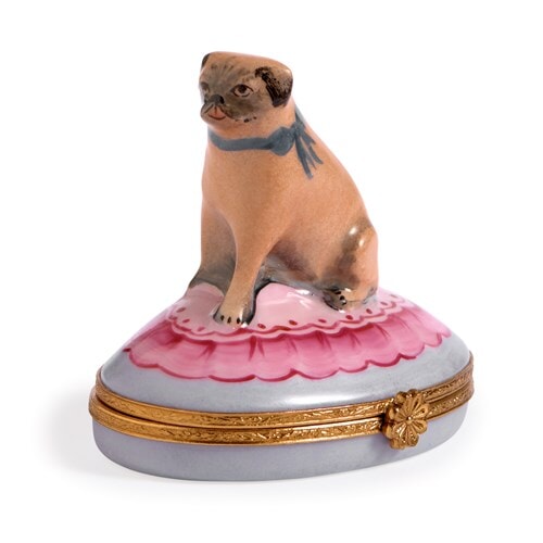 Sitting Pug Limoges Box 0