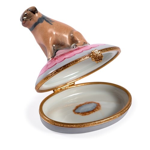 Sitting Pug Limoges Box 1