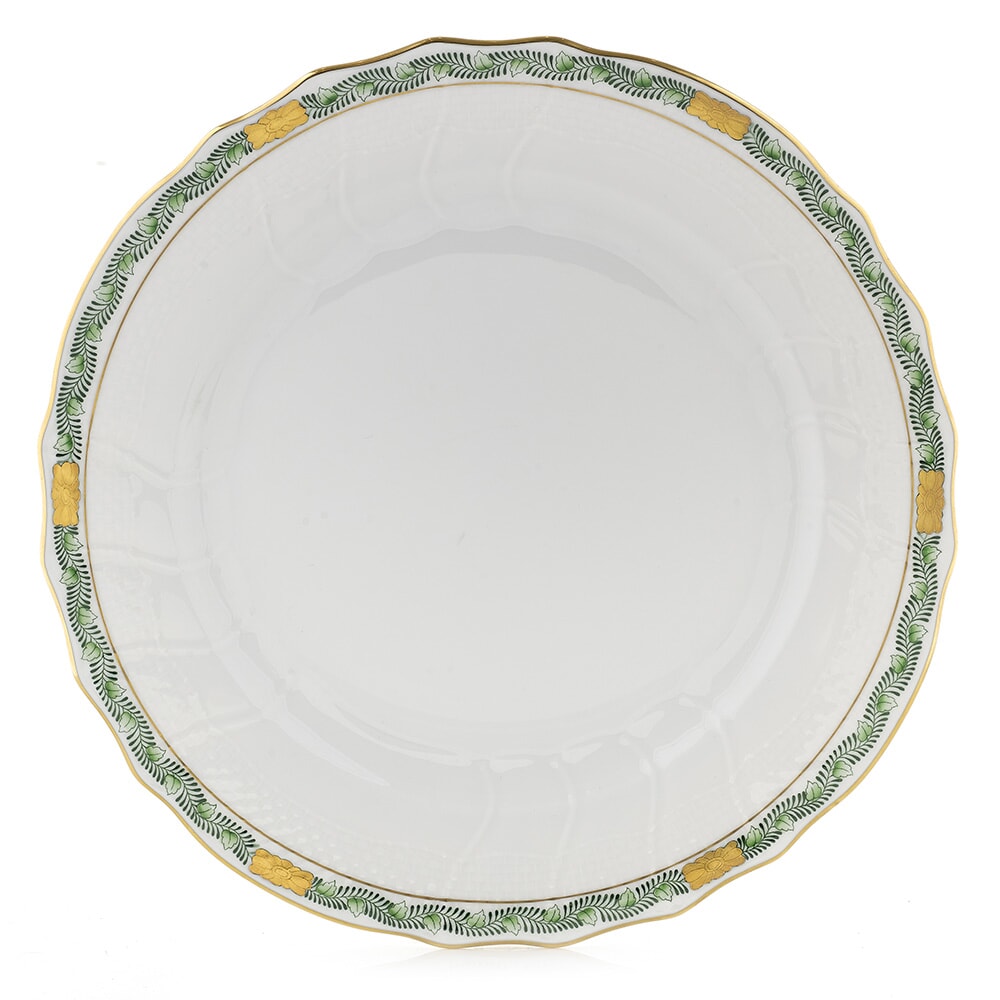 Herend Chinese Bouquet Garland Green Dinner Plate