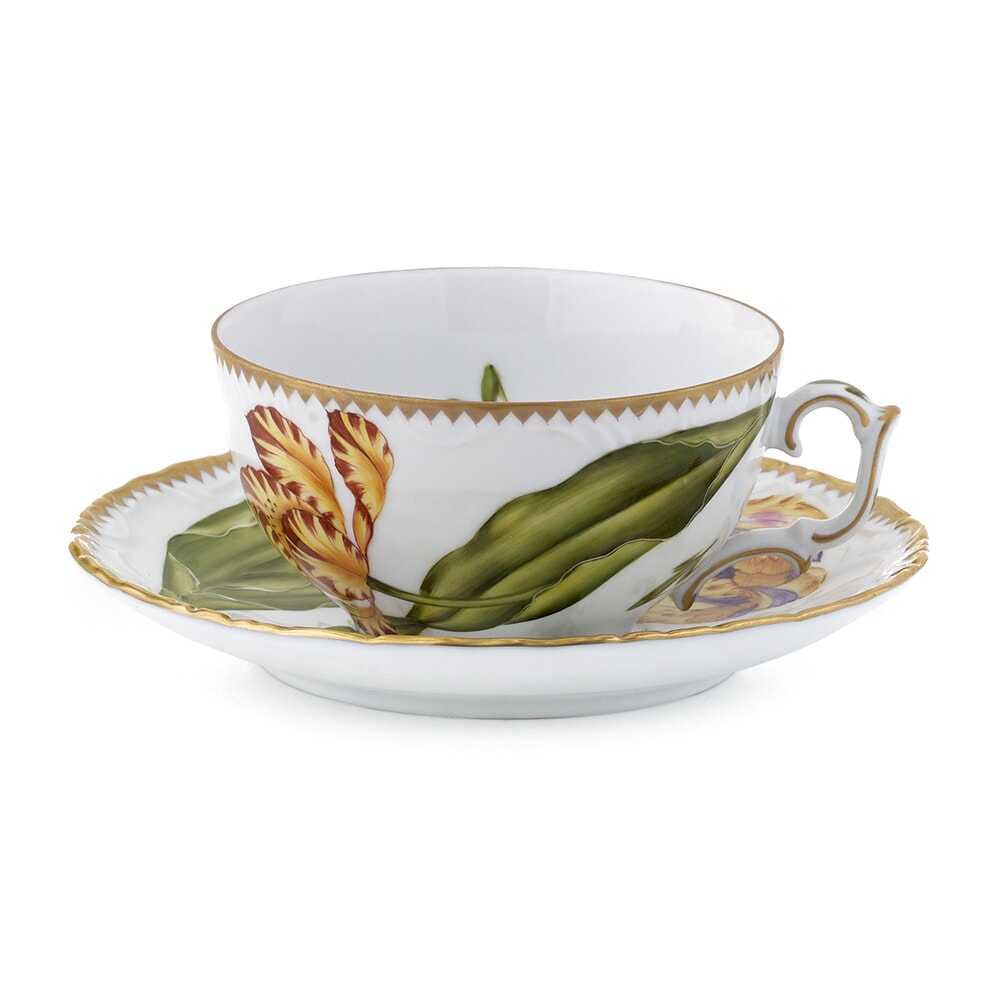 K1039 - Anna Weatherley Old Master Tulips Tea Cup & Saucer