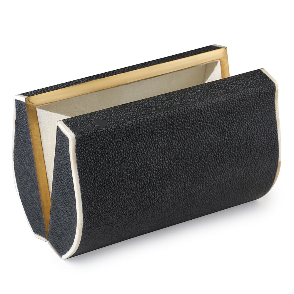 Shagreen Pearl Clutch
