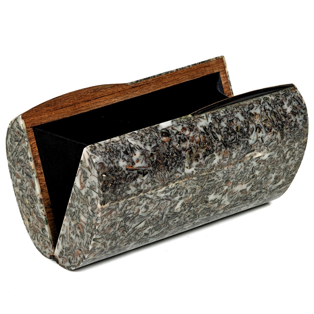 Grey Confetti Clutch