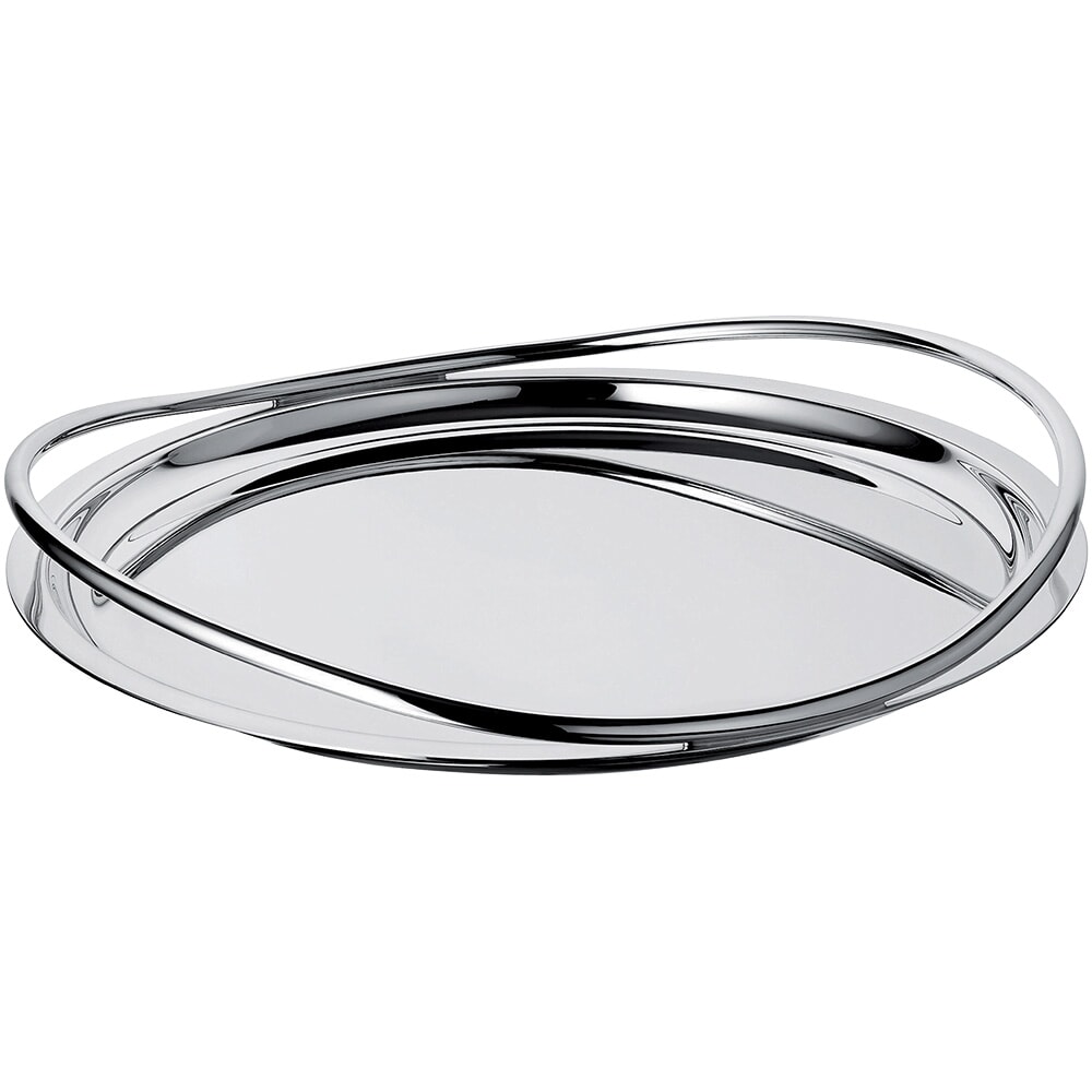 Christofle Vertigo Silverplated Round Serving Tray