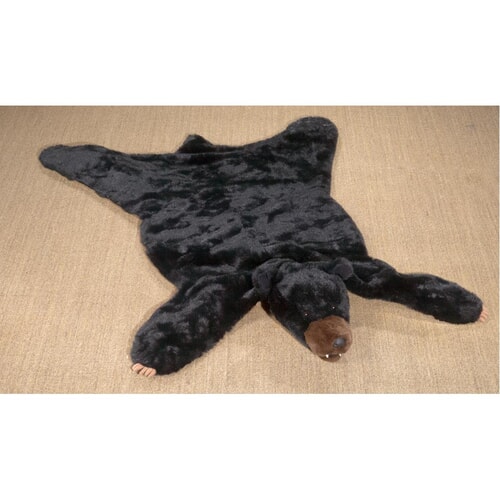 Faux Black Bear Rug