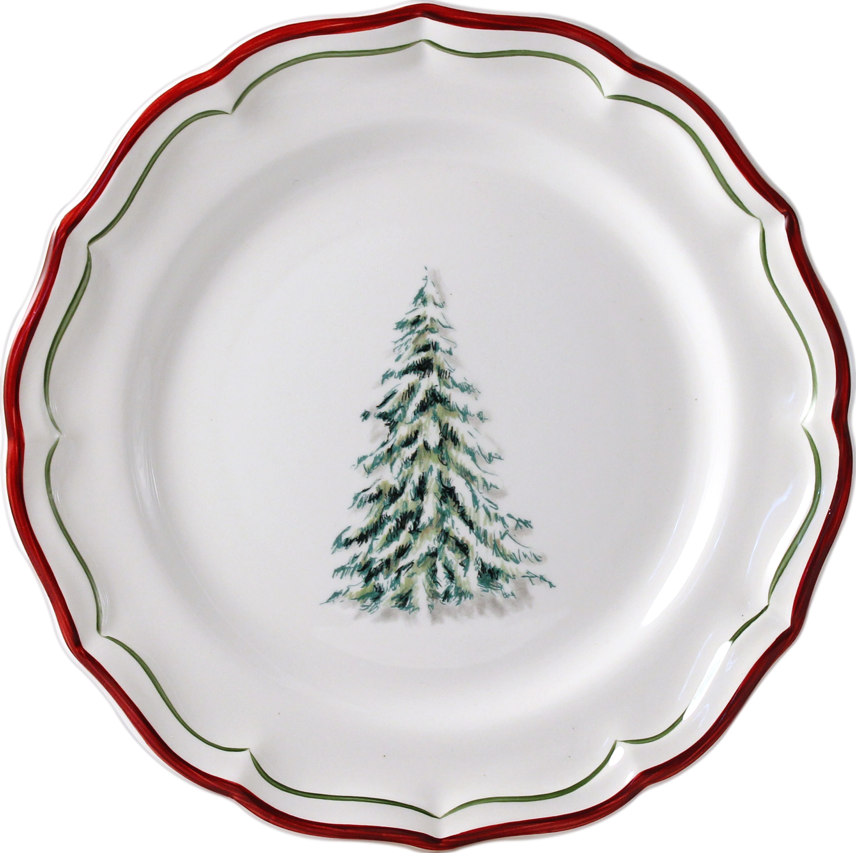 Gien Filet Noel Dessert Plate - Thumbnail 3