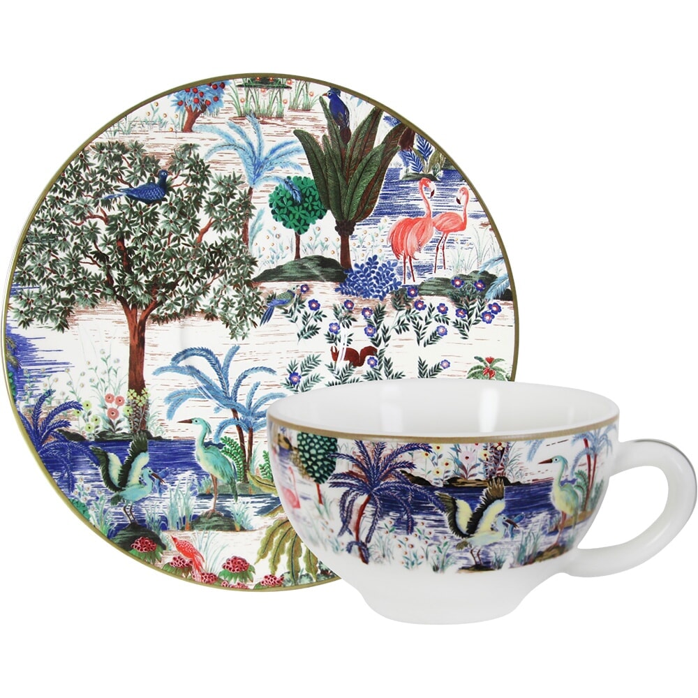 Gien Jardins Du Palais Espresso Cup and Saucer - Thumbnail 2