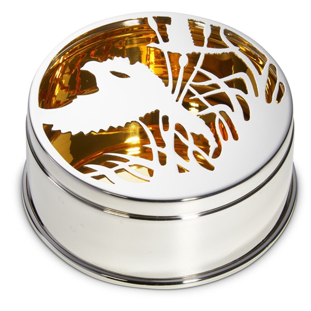 Sterling Silver Hand-Pierced Pheasant Box