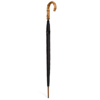 Black Umbrella with Bamboo Handle 0