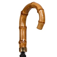 Black Umbrella with Bamboo Handle 2