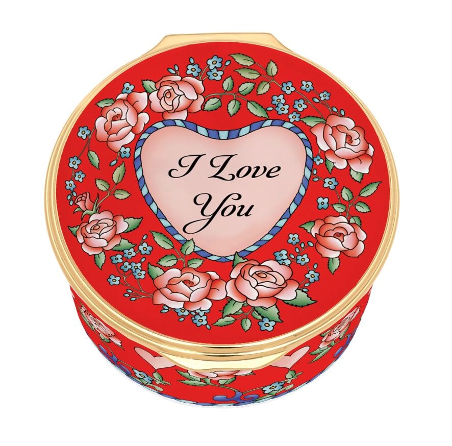 Halcyon Days 'I Love You' Enamel Box