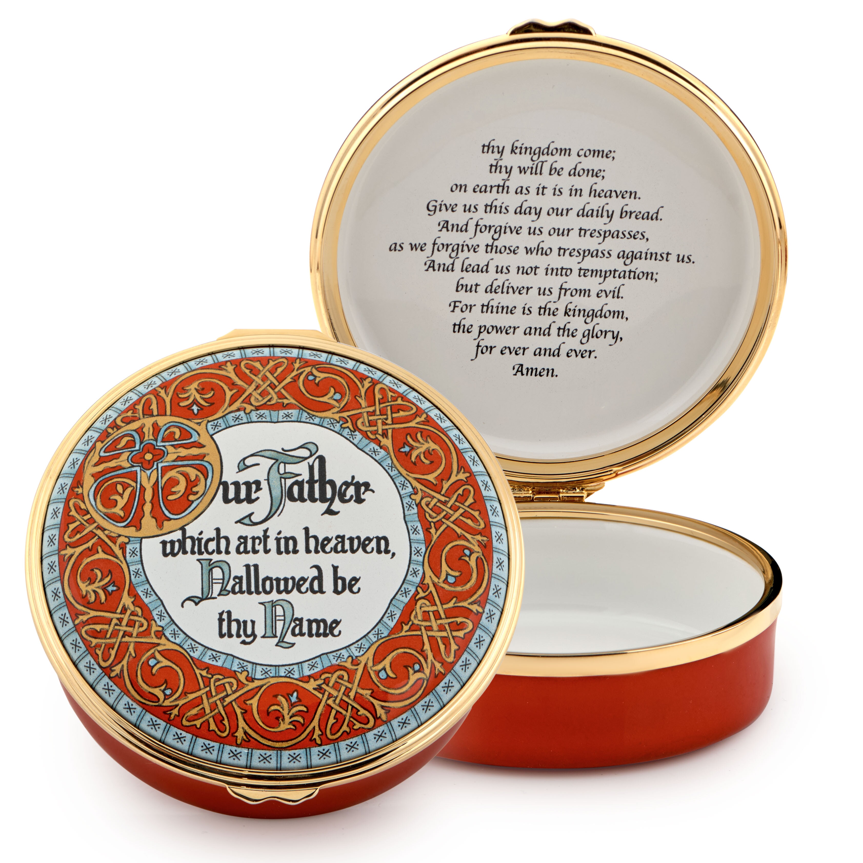 Halcyon Days Our Father Enamel Box