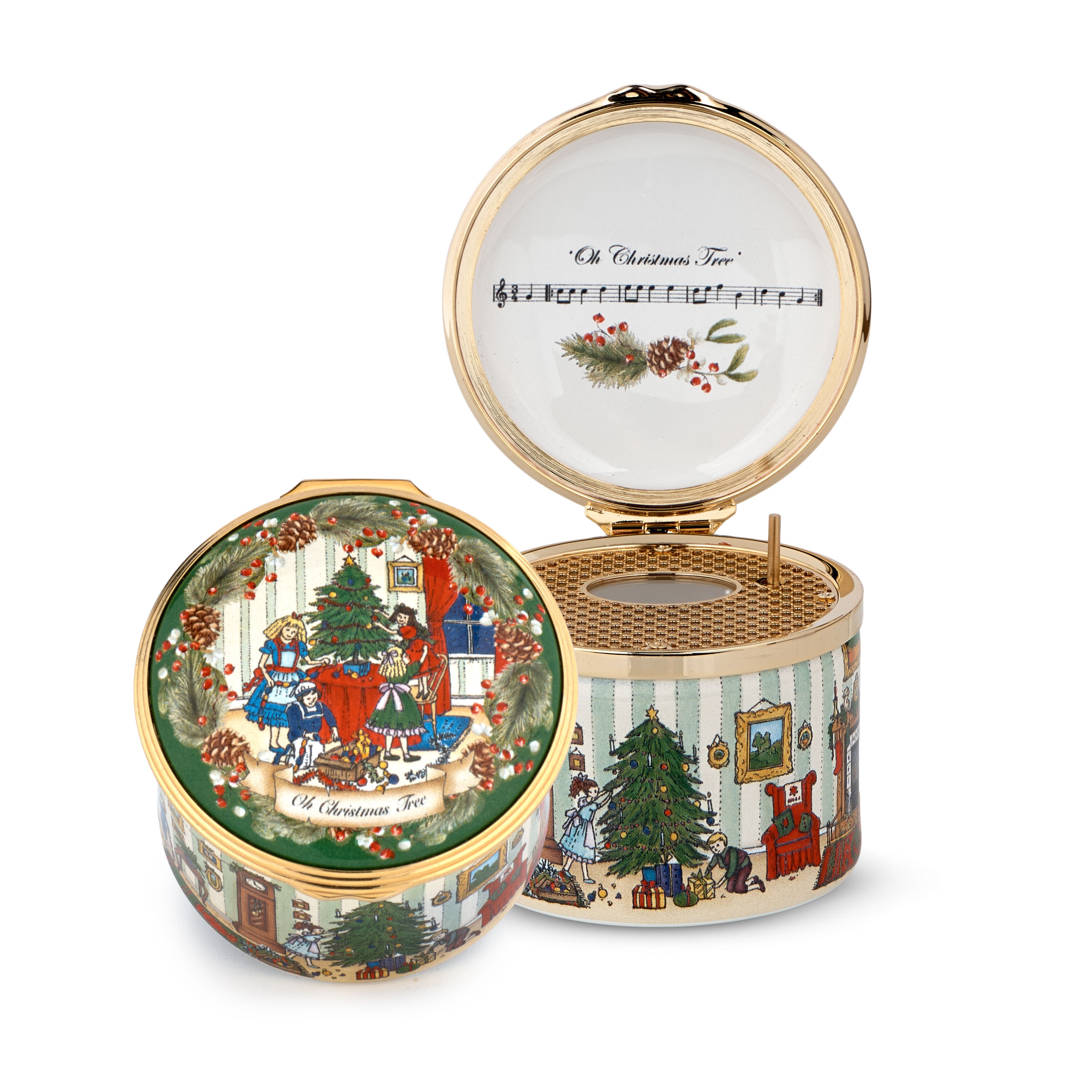 Halcyon Days Decorating For Christmas Musical Box