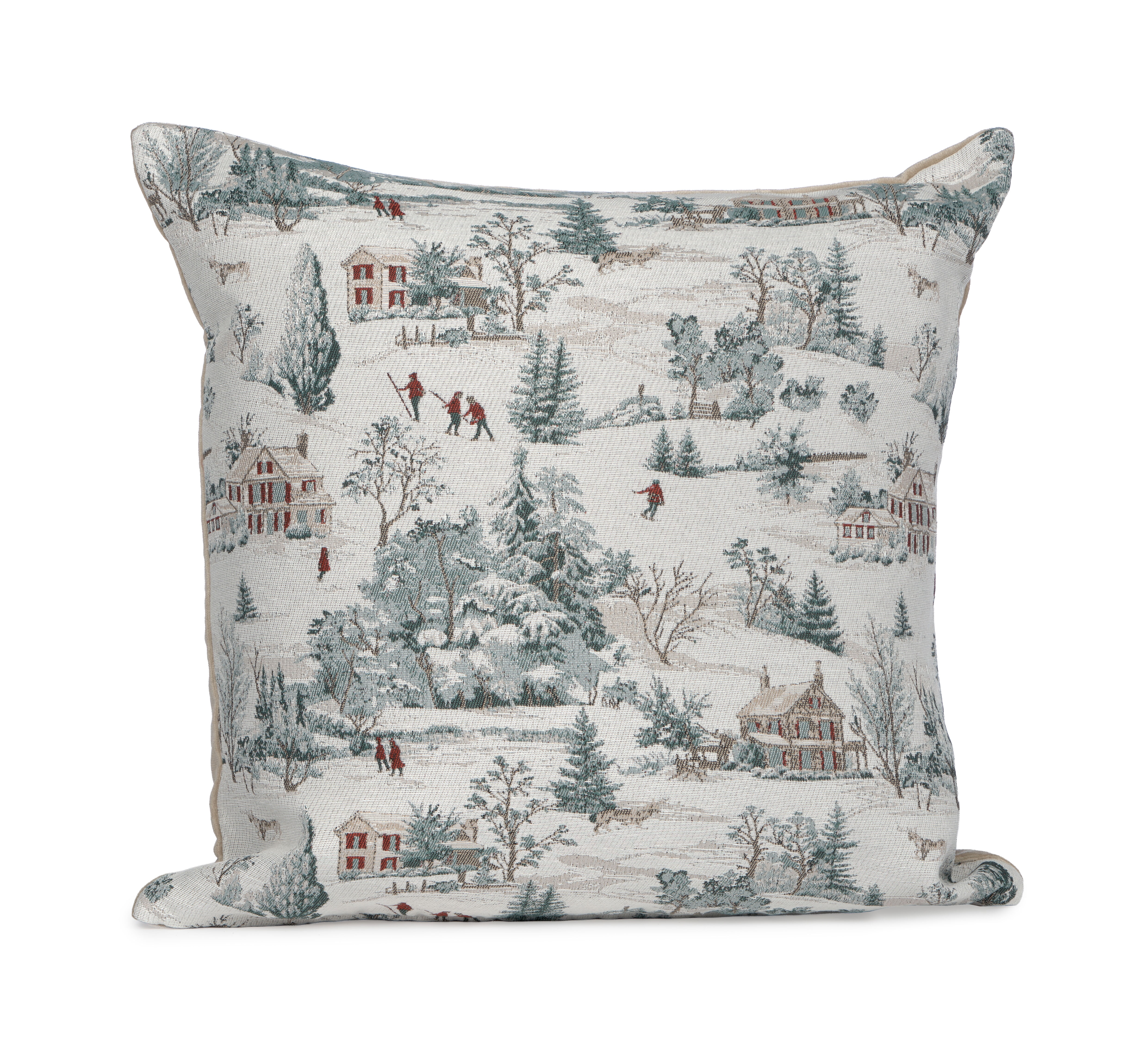 Winter Scene Tapestry Pillow