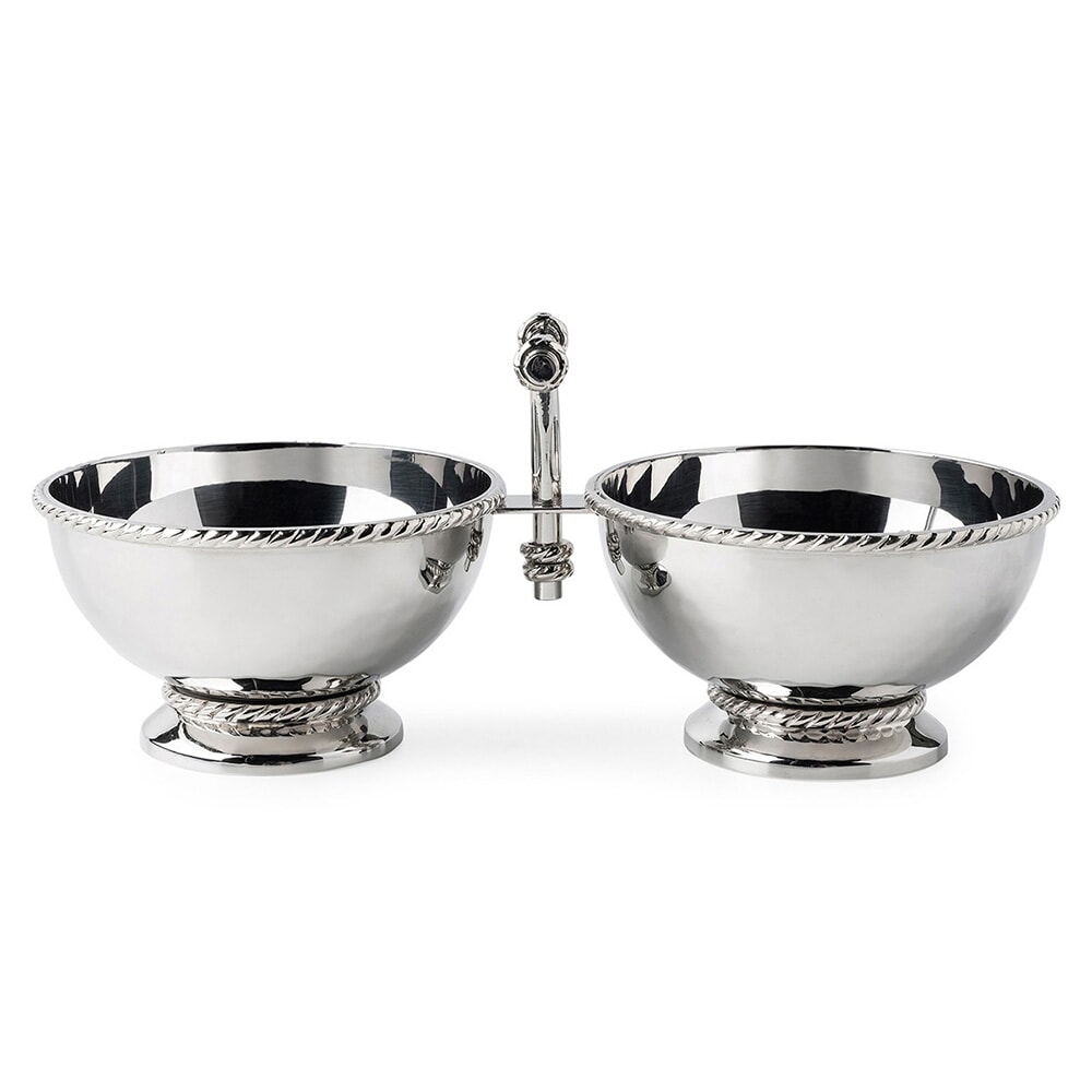 Juliska Graham Stainless Steel Double Cocktail Bowl