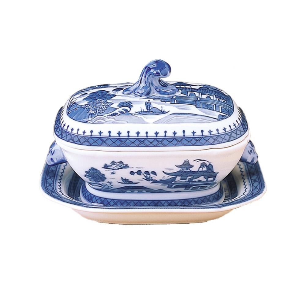 Mottahedeh Canton Sauce Tureen & Stand - Thumbnail 2
