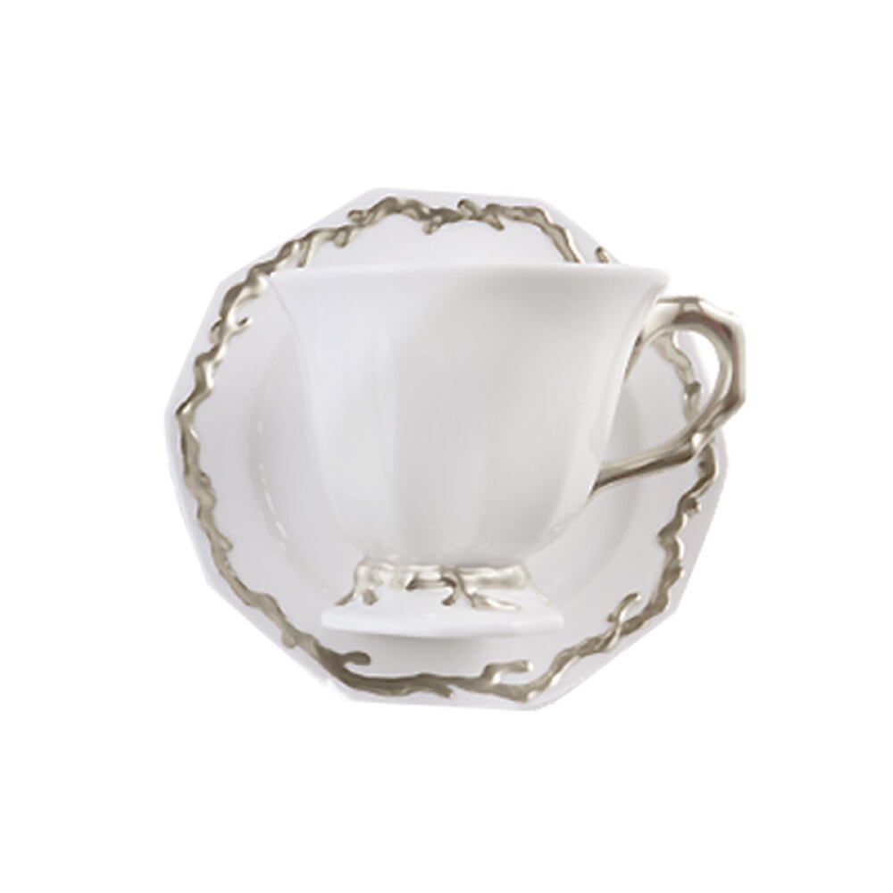 Mottahedeh Barriera Corallina Tea Cup & Saucer - Thumbnail 4