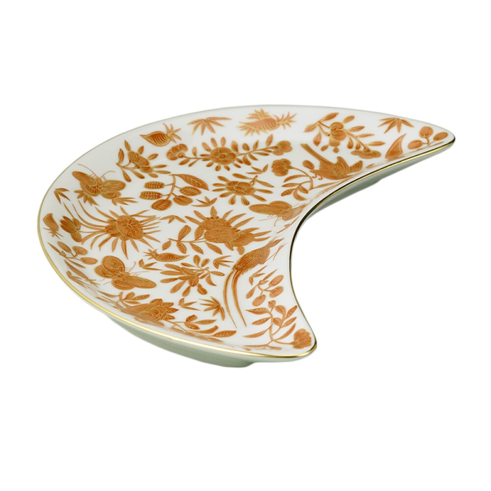 SACRED BIRD & BUTTERFLY CRESCENT SALAD PLATE