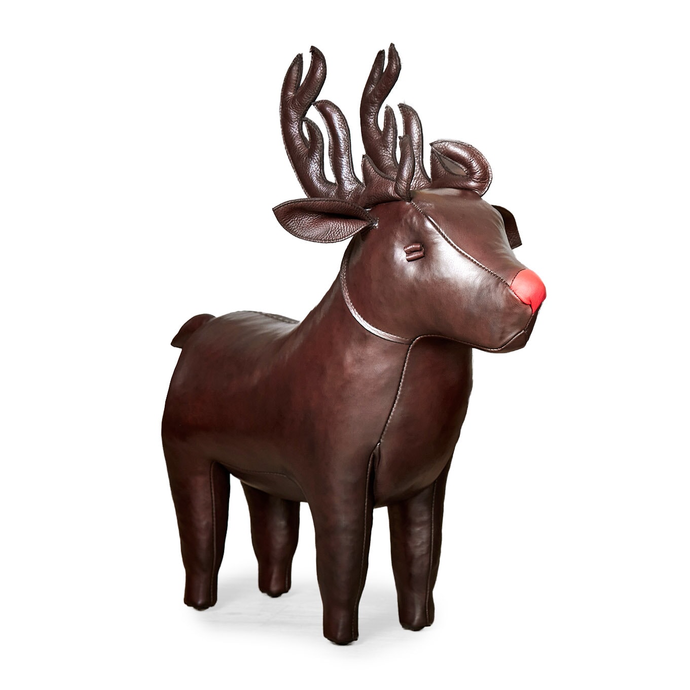 Leather Reindeer Footstools