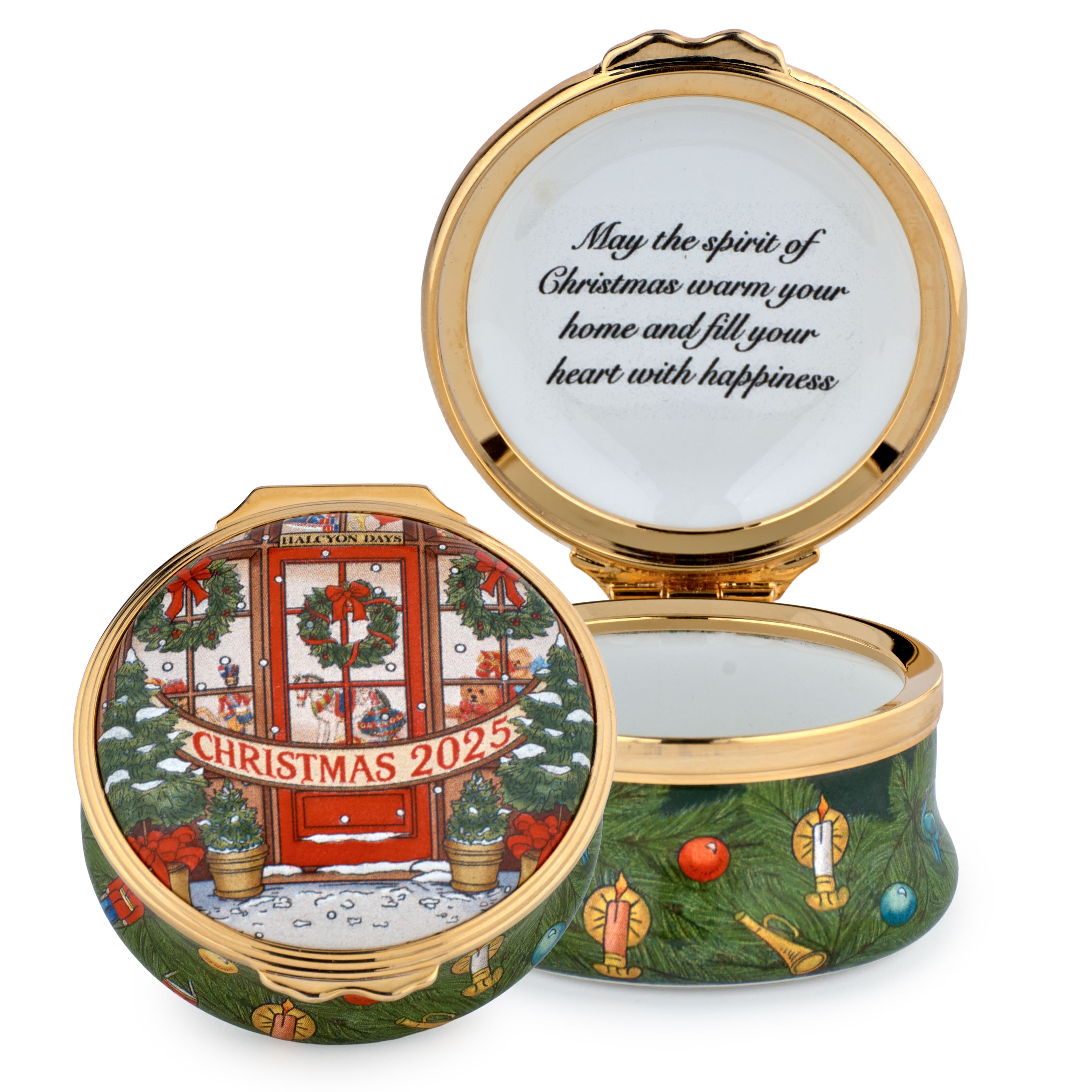 Halcyon Days 2025 Annual Christmas Enamel Box