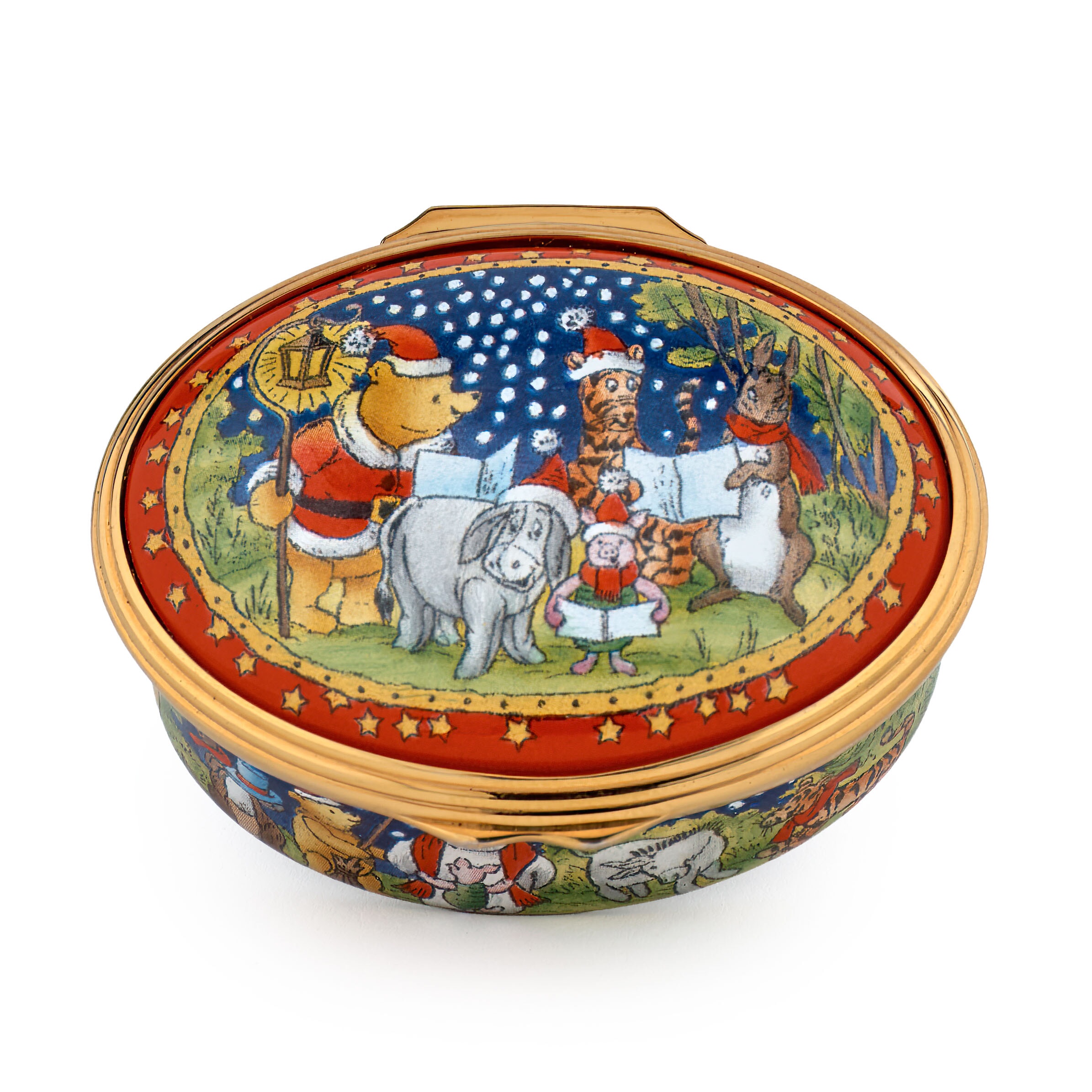 Halcyon Days Togethery Sort Of Christmas Enamel Box