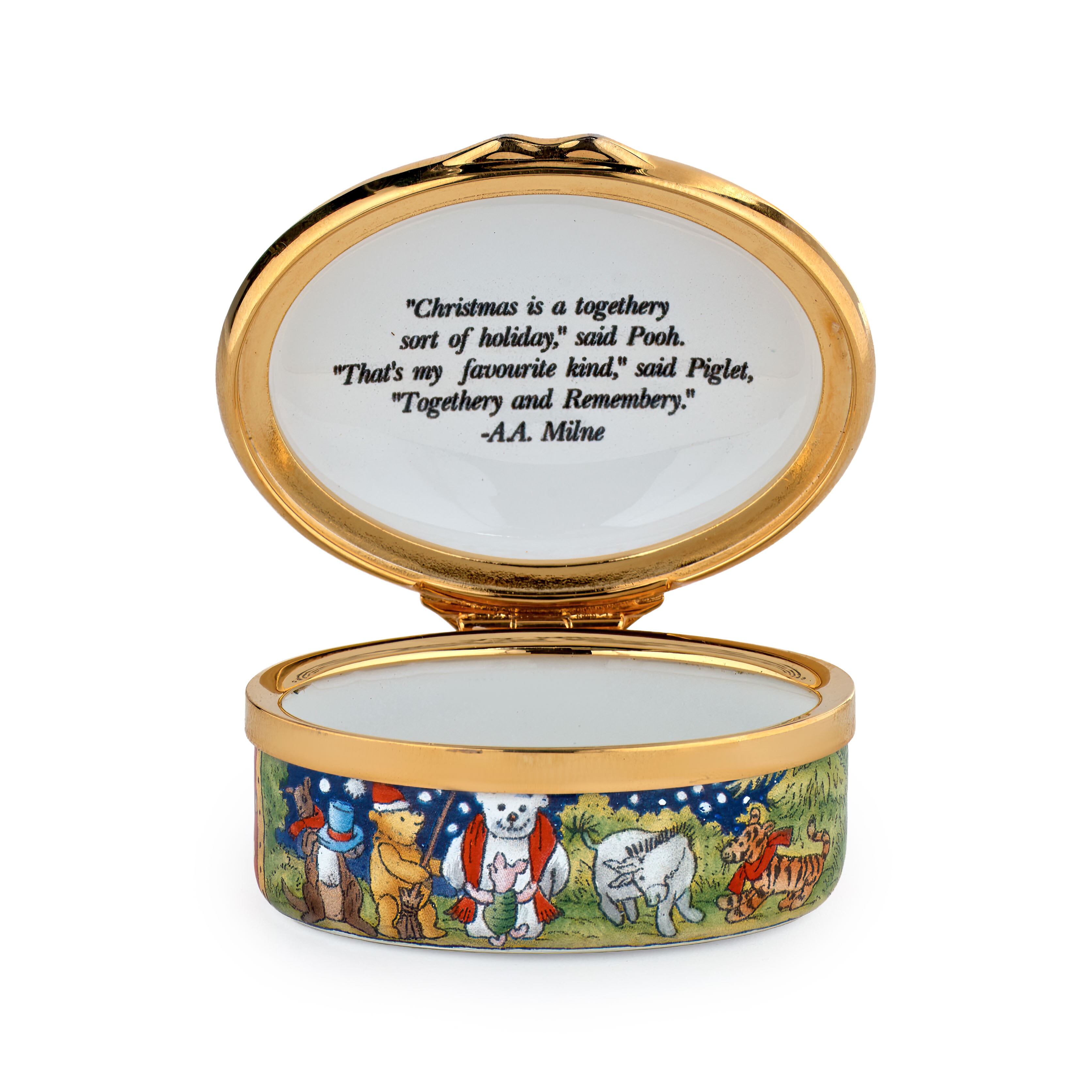 Halcyon Days Togethery Sort Of Christmas Enamel Box