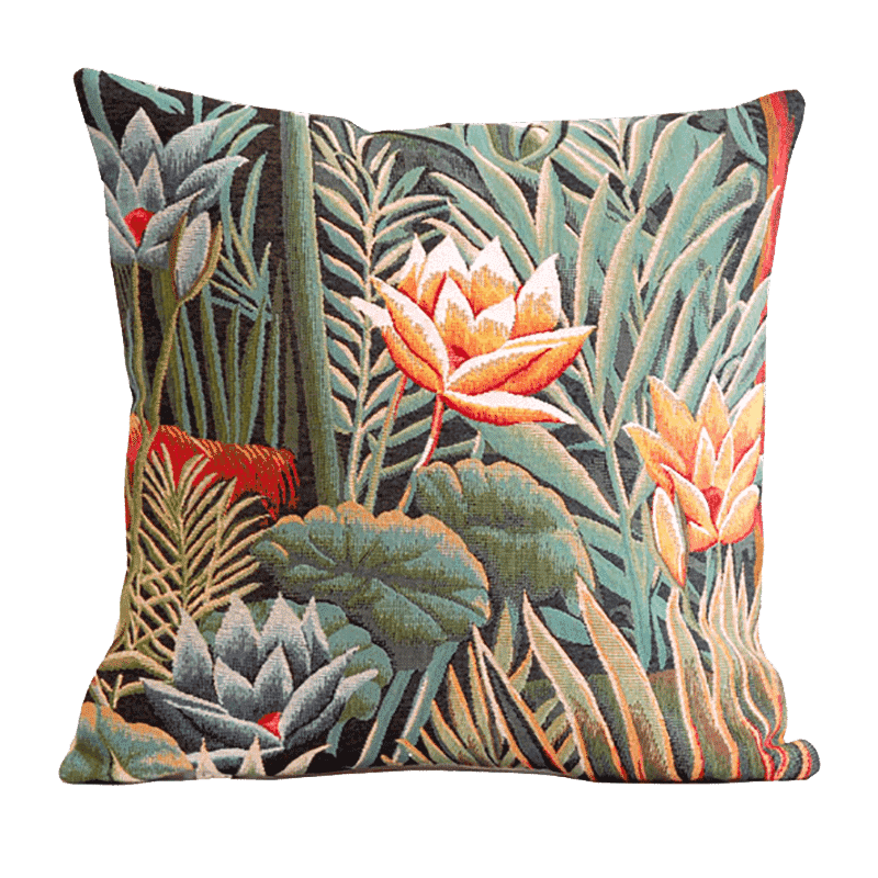 Jungle Lotus Tapestry Pillows