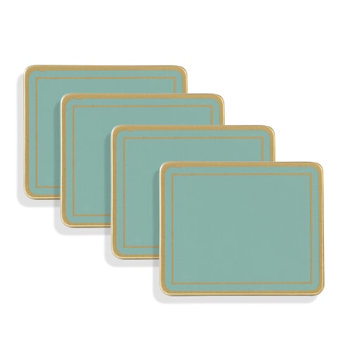 English Rectangular Wooden Coasters