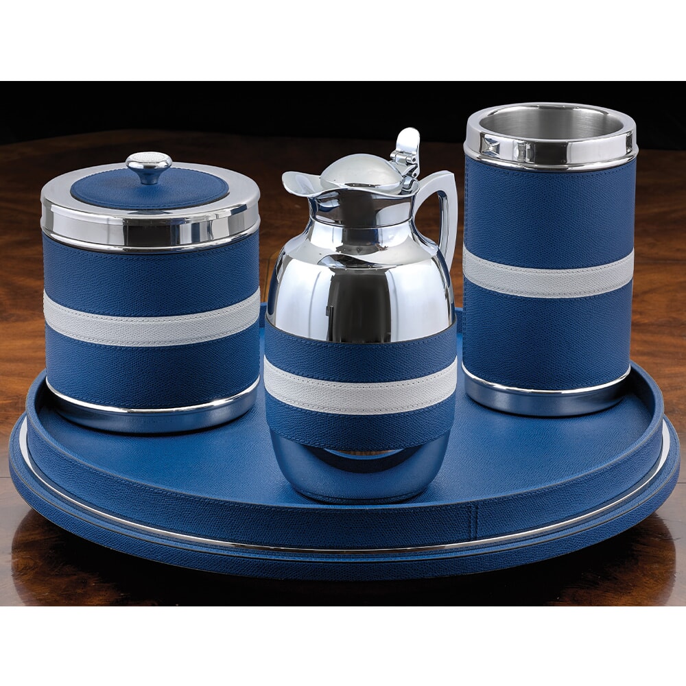 Ultramarine & Ice White Leather Set