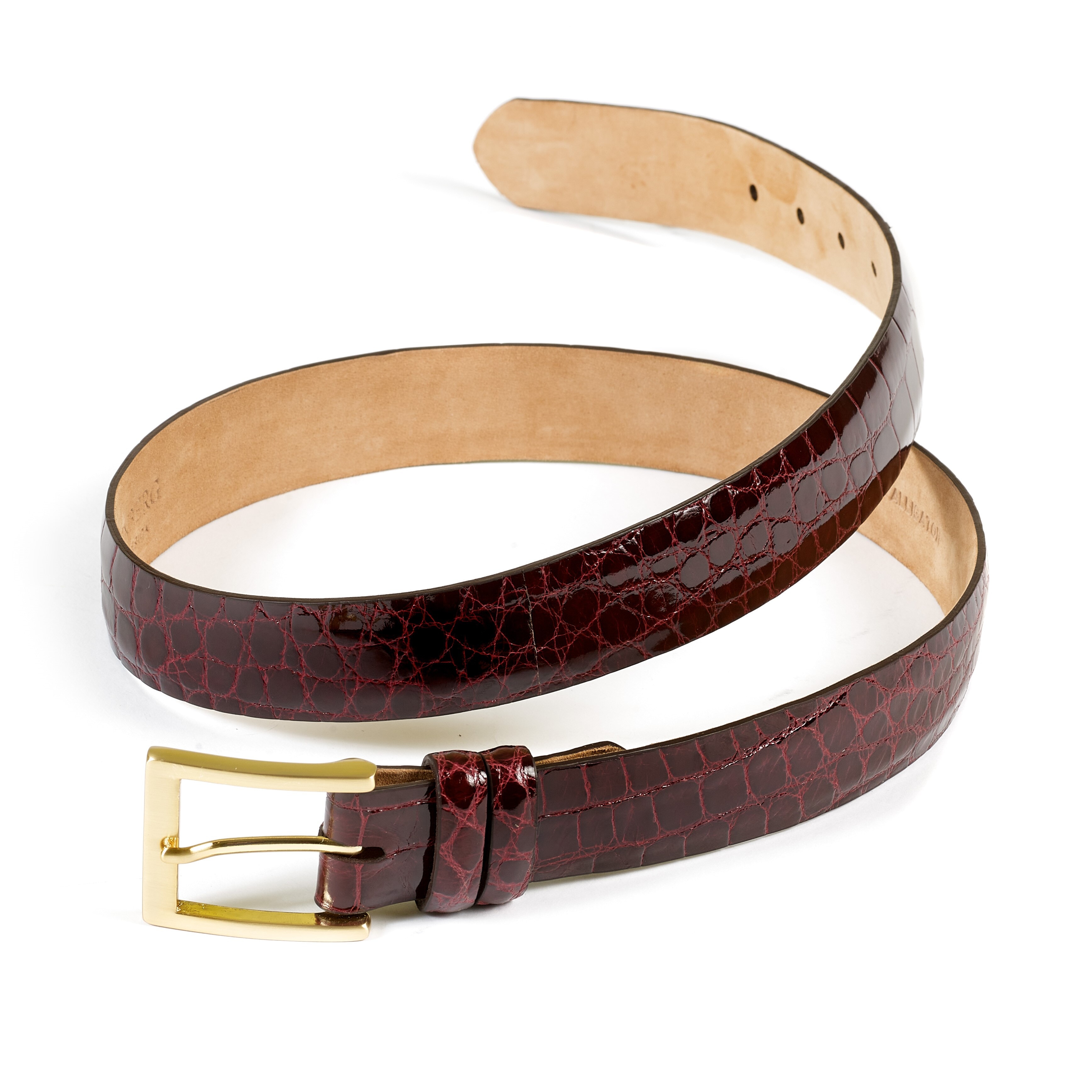 BB574 - Bordeaux Alligator Belt