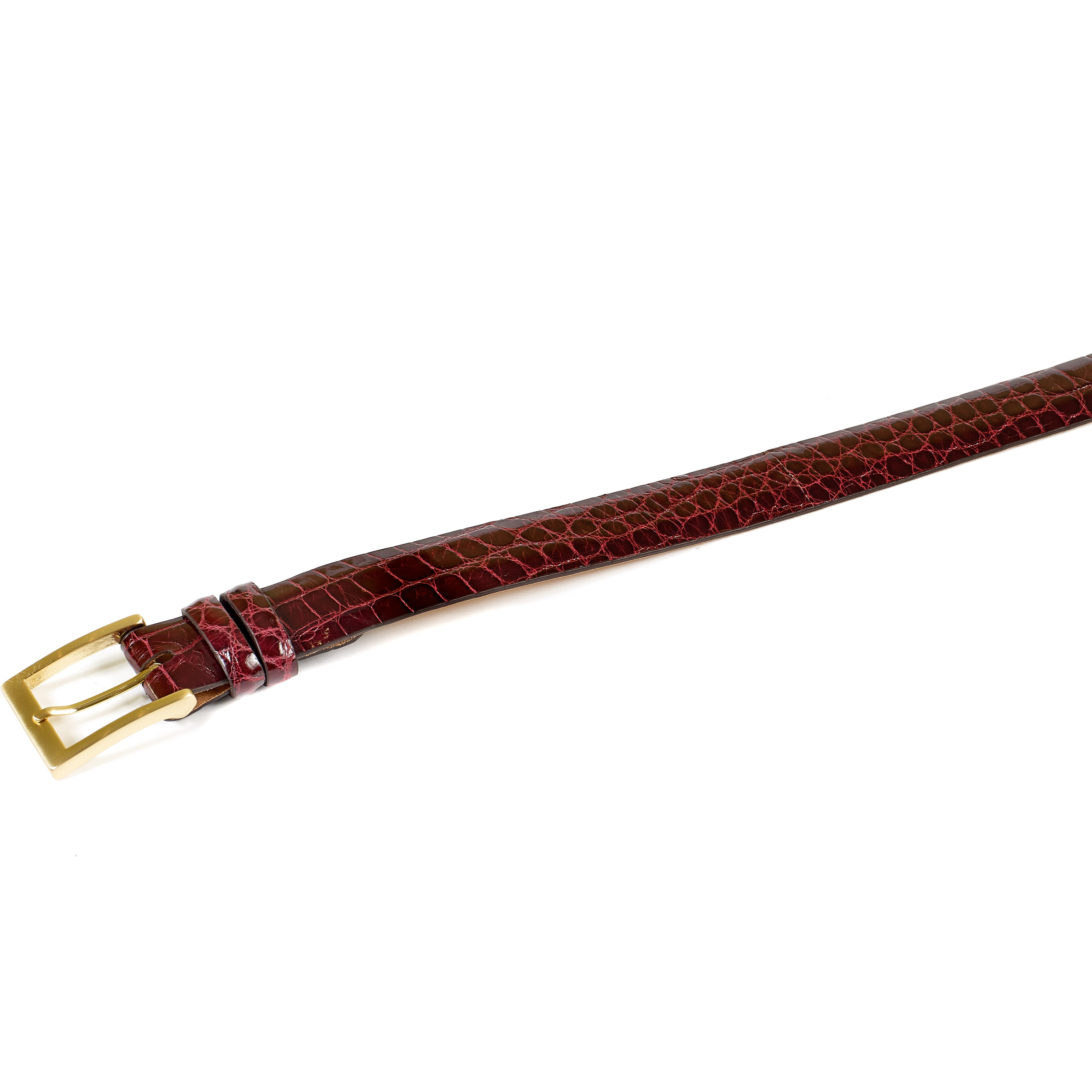 BB574 - Bordeaux Alligator Belt