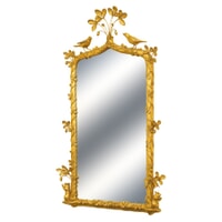 M1256 - Strawberry Thief Mirror, Antique Gold