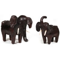 Leather Elephant Footstools 0