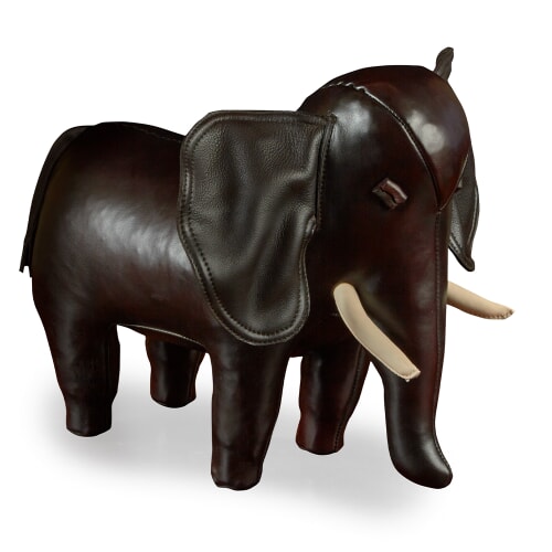 Leather Elephant Footstools 107874