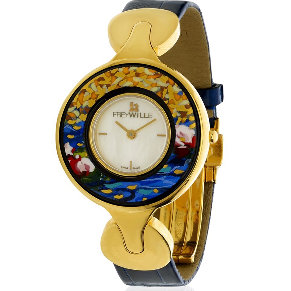 Freywille Claude Monet Helena Enamel Watch display picture 1