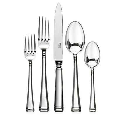 Ercuis Coupole 24 pcs Silver Plated Cutlery Set Beige