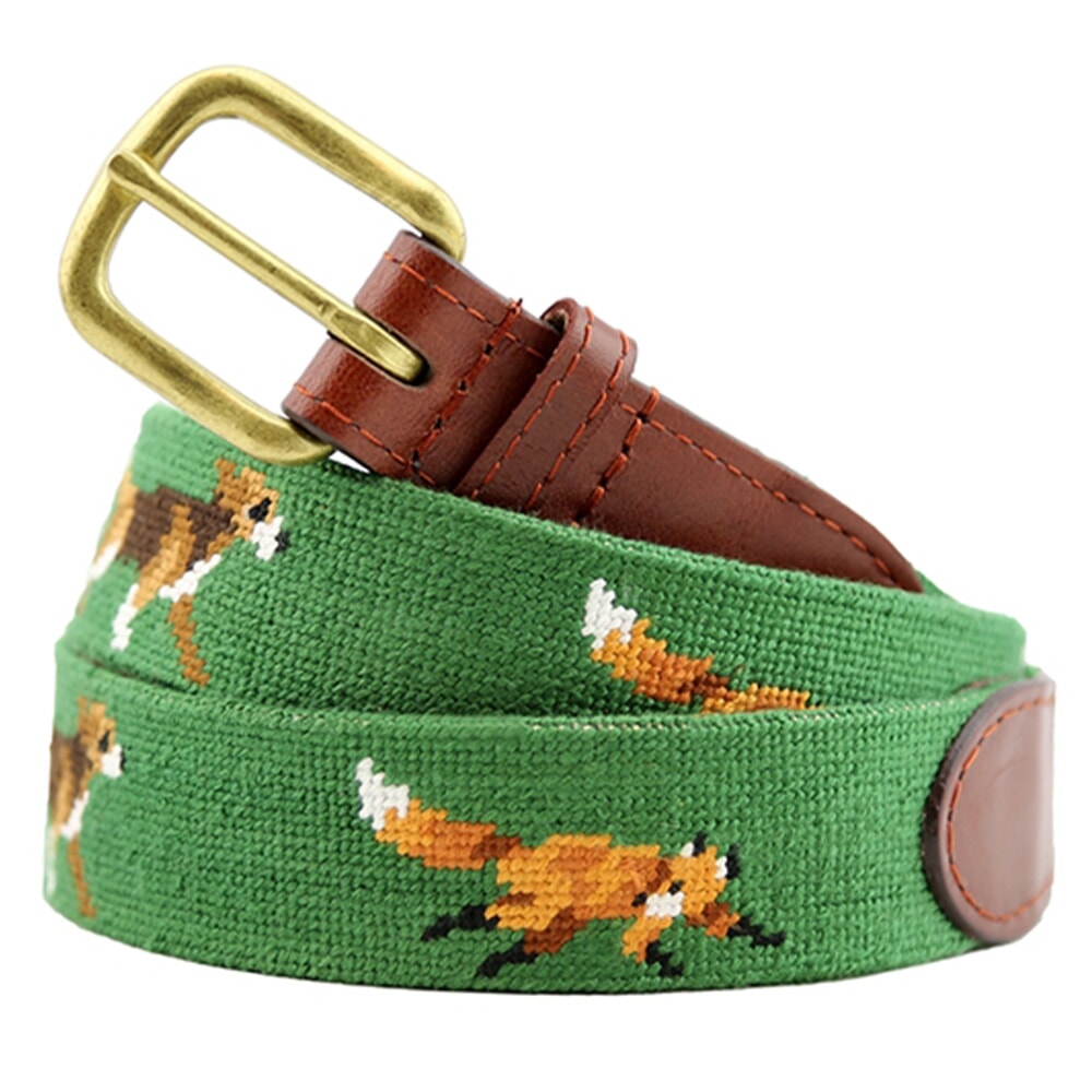 Fox & Hound Needlepoint Belt display picture 1