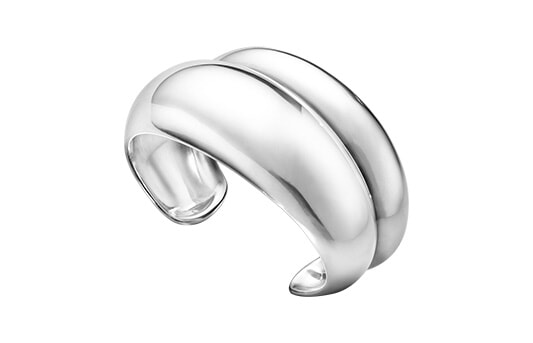 Georg Jensen Silver Curved Bangles