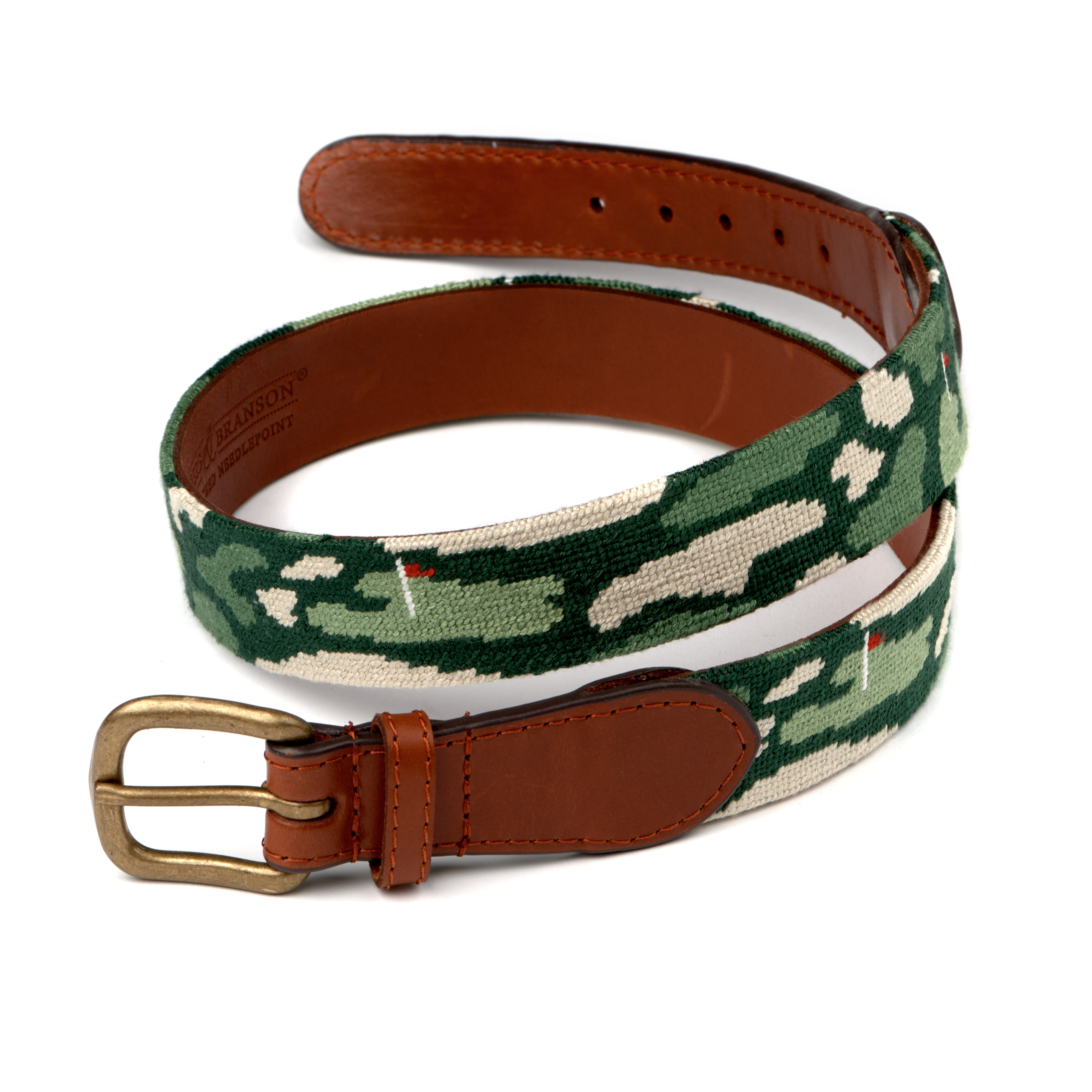 Golfer's Camo Needlepoint Belt