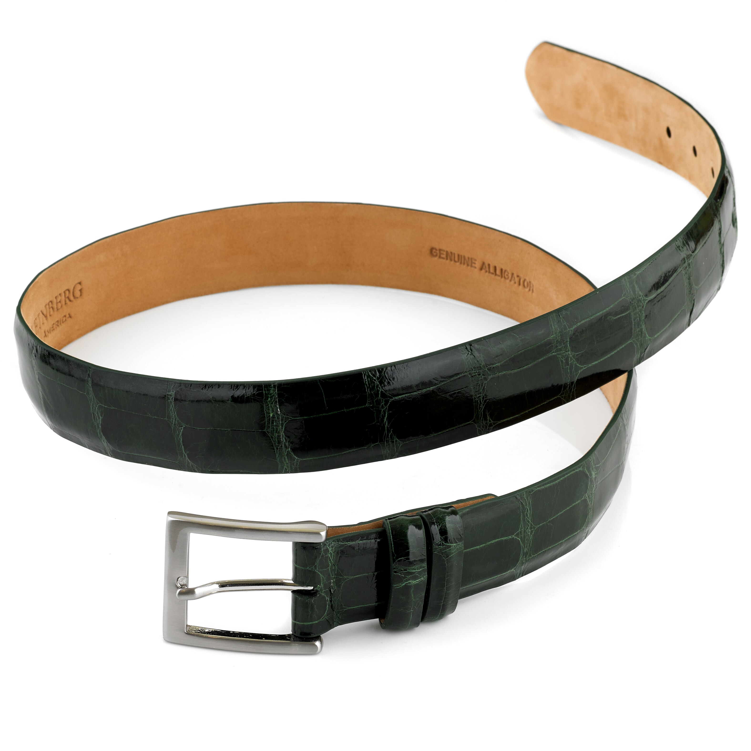 BB497 - Forest Green Alligator Belt