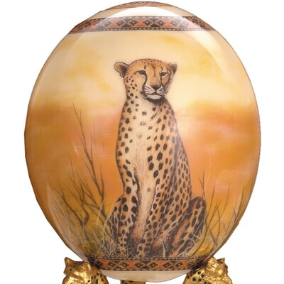 Ostrich Egg XL Top Grade, Natural History Art, Taxidermy 