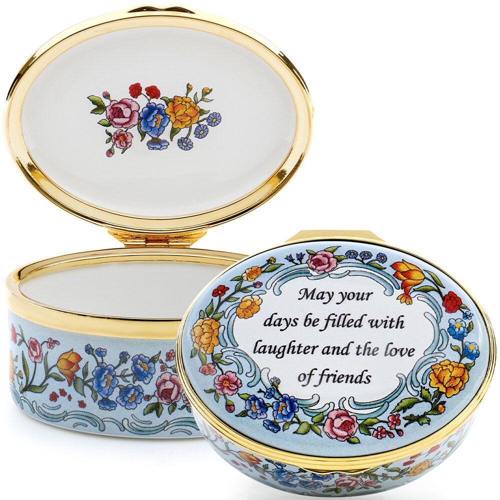 Halcyon Days “May Your Days” Enamel Box