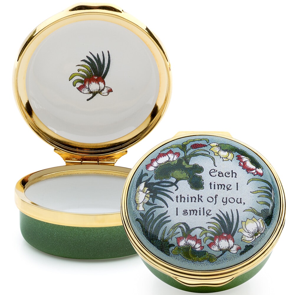 Halcyon Days Each Time I Think Of You Enamel Box