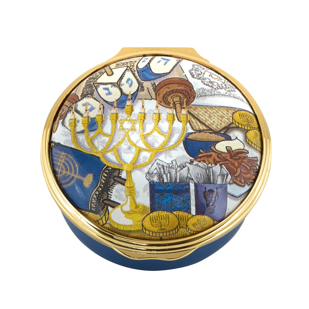 Halcyon Days Hanukkah Enamel Box